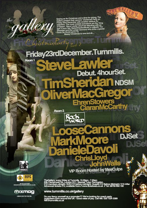 Turnmills · Steve Lawler flyer