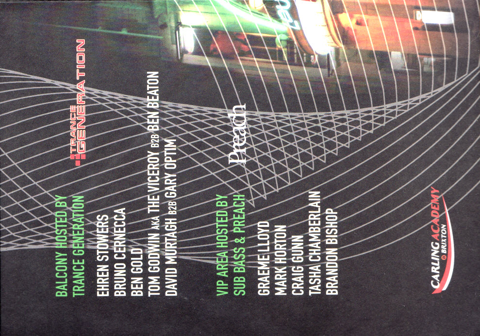 Heat NYE 2005/06 · Line-up flyer